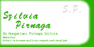 szilvia pirnaga business card